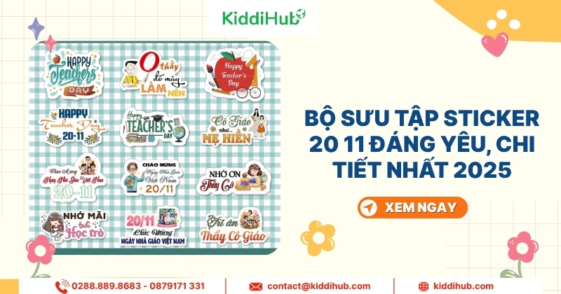 Bộ sưu tập sticker 20/11 đáng yêu, chi tiết nhất 2025