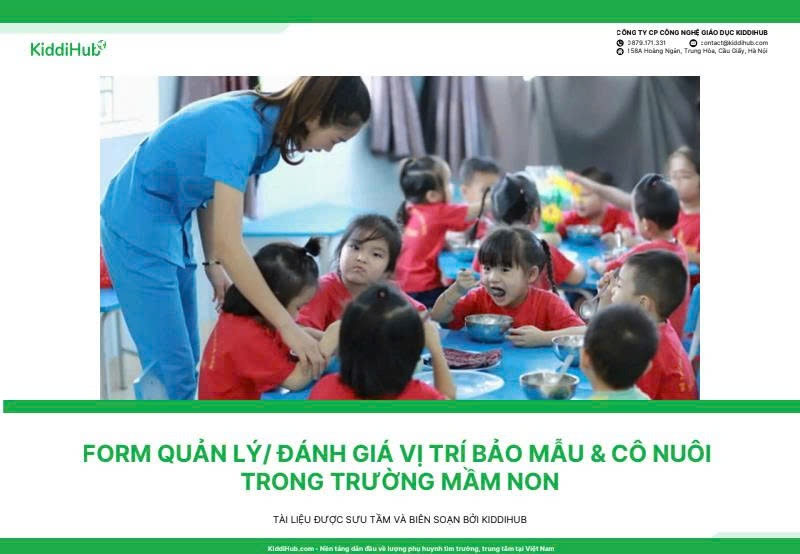 Chuẩn hóa công tác Äánh giá bảo mẫu, cô nuôi trong trưá»ng mầm non