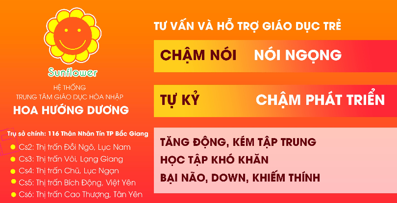 Trung tâm Hỗ trợ phát triển giáo dục hoà nhập Hoa Hướng Dương - Bắc Giang
