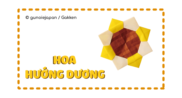 Cách gấp hoa hướng dương cực xinh cho bé