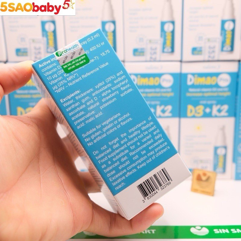 Dimao Pro Oral Spray D3 + K2 - Giải Pháp Bổ Sung Vitamin An Toàn Cho Xương Chắc Khỏe