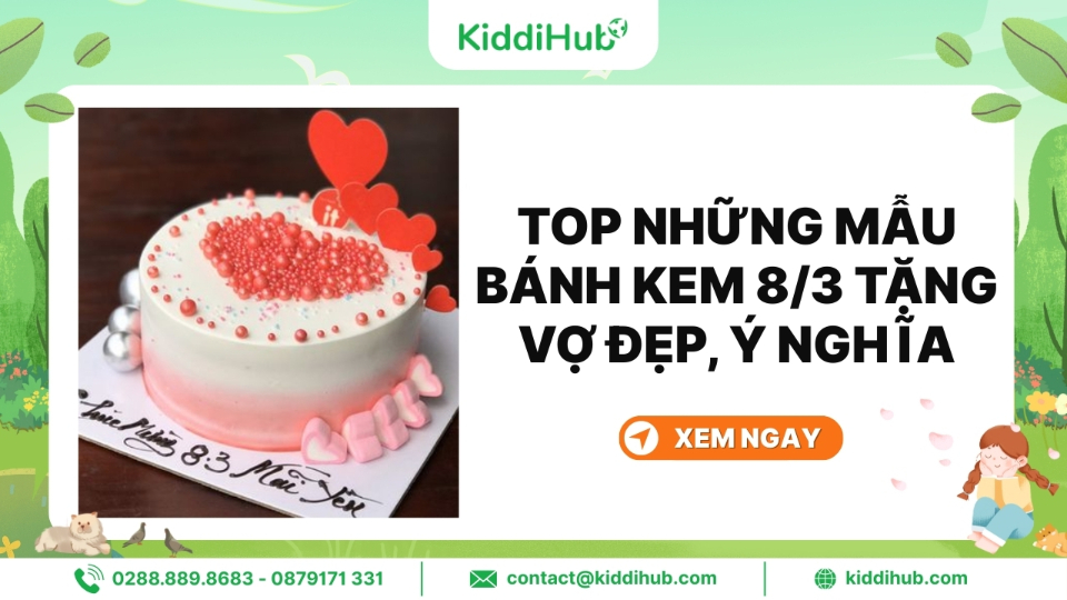 Top những mẫu bánh kem 8/3 tặng vợ đẹp, ý nghĩa