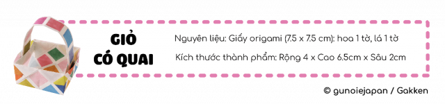 CÃ¡ch gáº¥p giá» cÃ³ quai siÃªu xinh cho bÃ©Â 