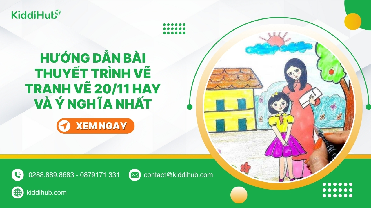 Hướng dẫn bài thuyết trình vẽ tranh vẽ 20/11 hay và ý nghĩa nhất