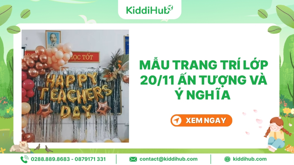 Mẫu trang trí lớp 20/11 ấn tượng và ý nghĩa