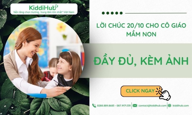 Lời chúc 20/10 cho cô giáo mầm non - Đầy đủ, kèm ảnh