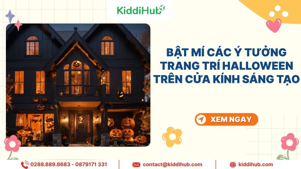 Bật mí các ý tưởng trang trí halloween trên cửa kính sáng tạo