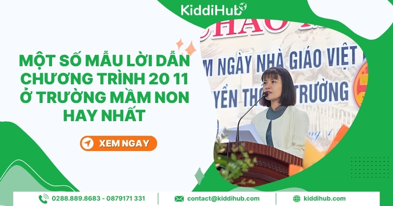 Một số mẫu lời dẫn chương trình 20/11 ở trường mầm non hay nhất