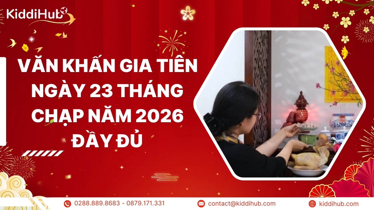 Văn khấn gia tiên ngày 23 tháng Chạp năm 2026 đầy đủ