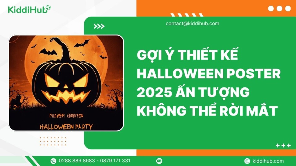 Gợi ý thiết kế Halloween poster 2025 ấn tượng không thể rời mắt