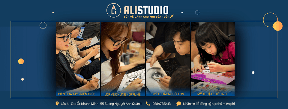 ALi Studio - Lớp học vẽ cho người mới bắt đầu - Quận 1