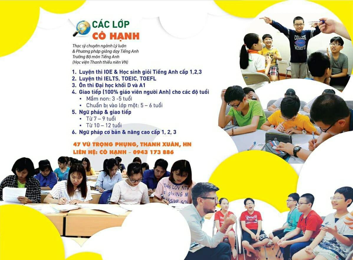 Lớp Tiếng Anh Cô Hạnh - Hai Bà Trưng