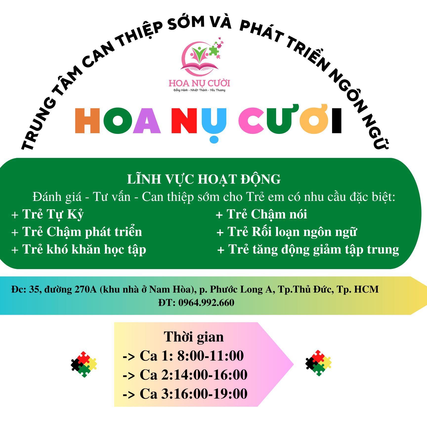 Trung Tâm Can Thiệp Sớm Và Phát Triển Ngôn Ngữ Hoa Nụ Cười - Phường Phước Long B