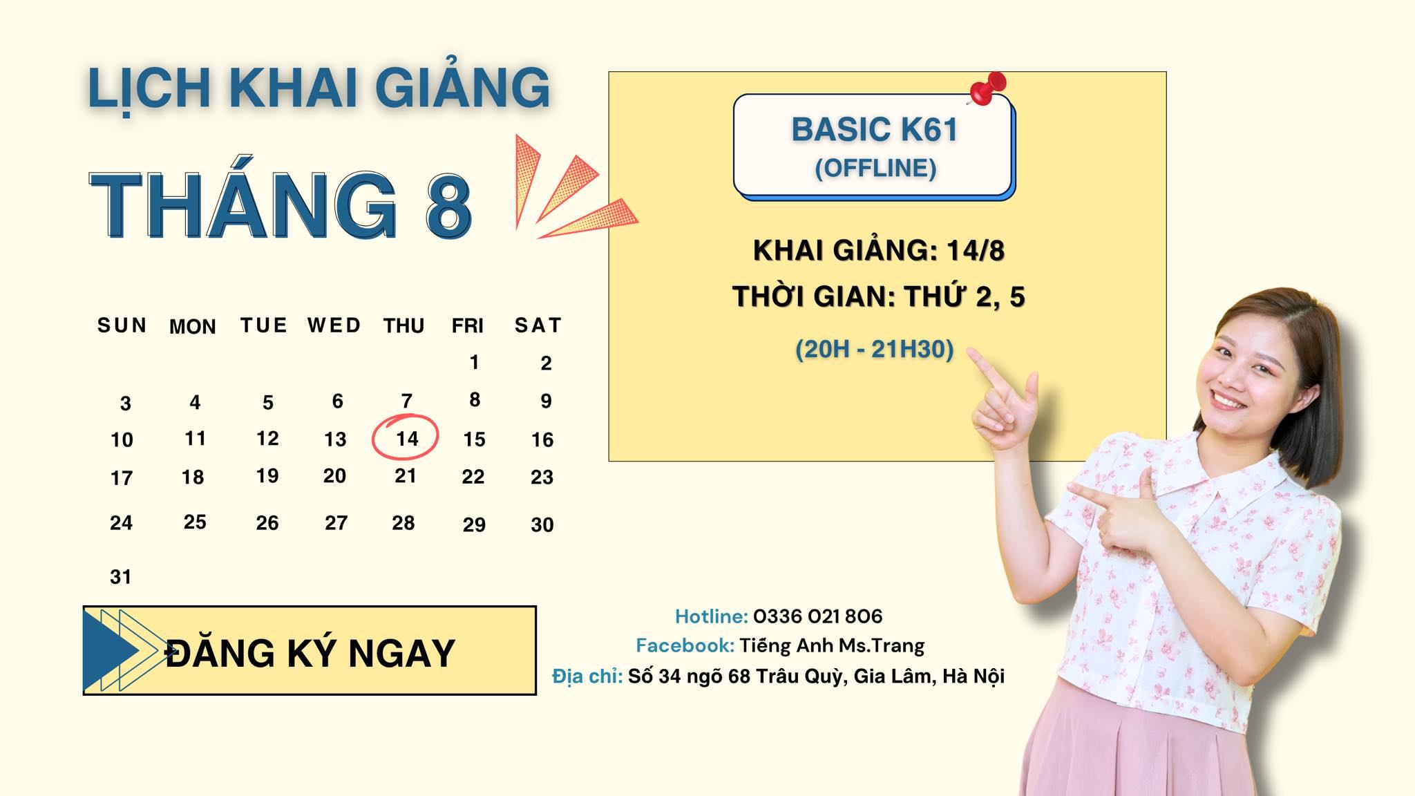 Trung tâm Tiếng Anh Ms.Trang - Long Biên