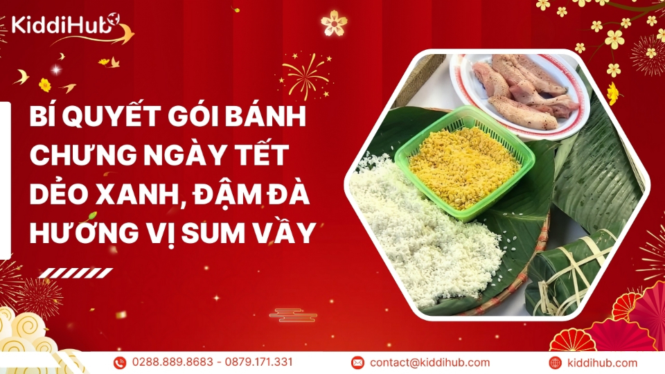 Bí quyết gói bánh chưng ngày Tết dẻo xanh, đậm đà hương vị sum vầy