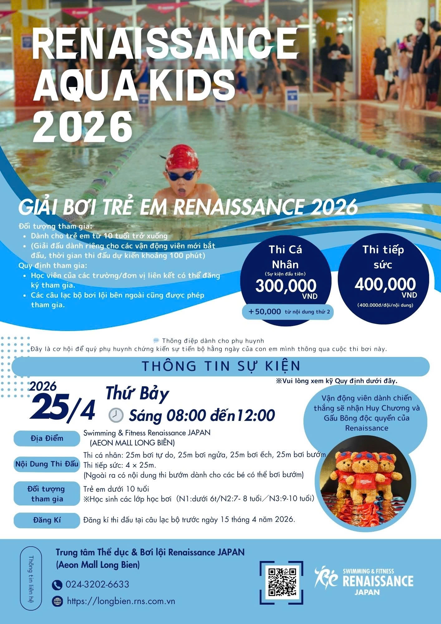 GIáº¢I BÆ I TRáºº EM RENAISSANCE AQUA KIDS 2026 â SÃN CHÆ I Äá» CON Tá»A SÃNG!
