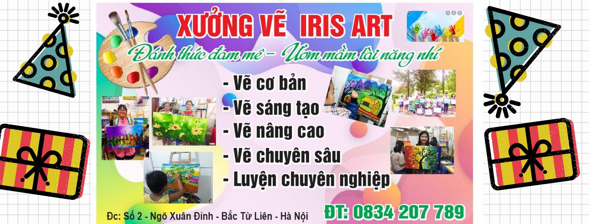 Câu lạc bộ Mỹ Thuật Iris Art- Xưởng vẽ cô Bùi Hồng Art - Từ Liêm