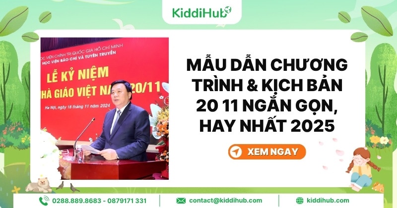 Mẫu dẫn chương trình & kịch bản 20/11 ngắn gọn, hay nhất 2025