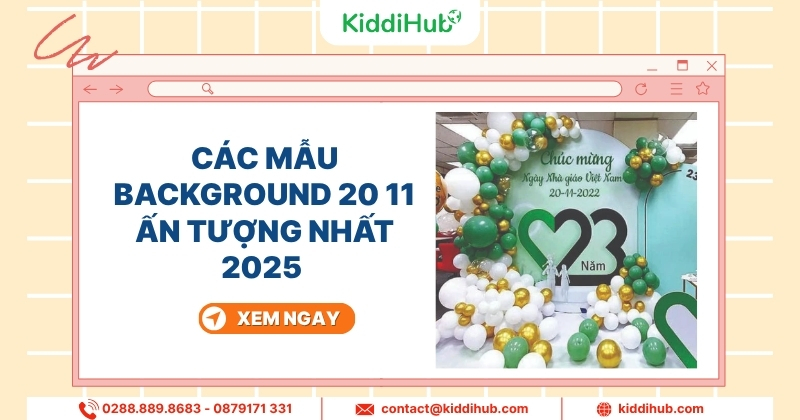 Các mẫu background 20/11 ấn tượng nhất 2025
