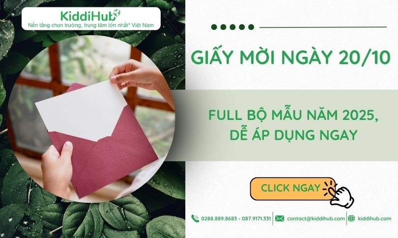 Giấy mời ngày 20/10 - Full bộ mẫu năm 2025, dễ áp dụng ngay