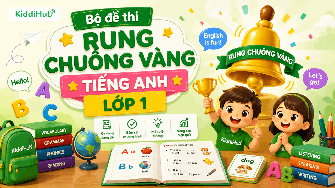 Bá» Äá» thi Rung chuÃ´ng vÃ ng tiáº¿ng Anh lá»p 1 chi tiáº¿t