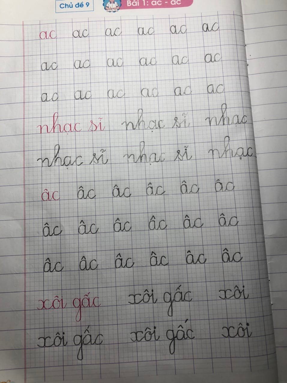 Lớp Luyện chữ đẹp tại nhà cho bé - Cô Dung