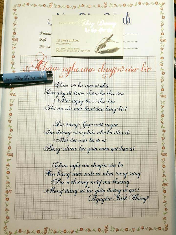 Lớp Luyện chữ đẹp Thùy Dương - Cơ sở 2