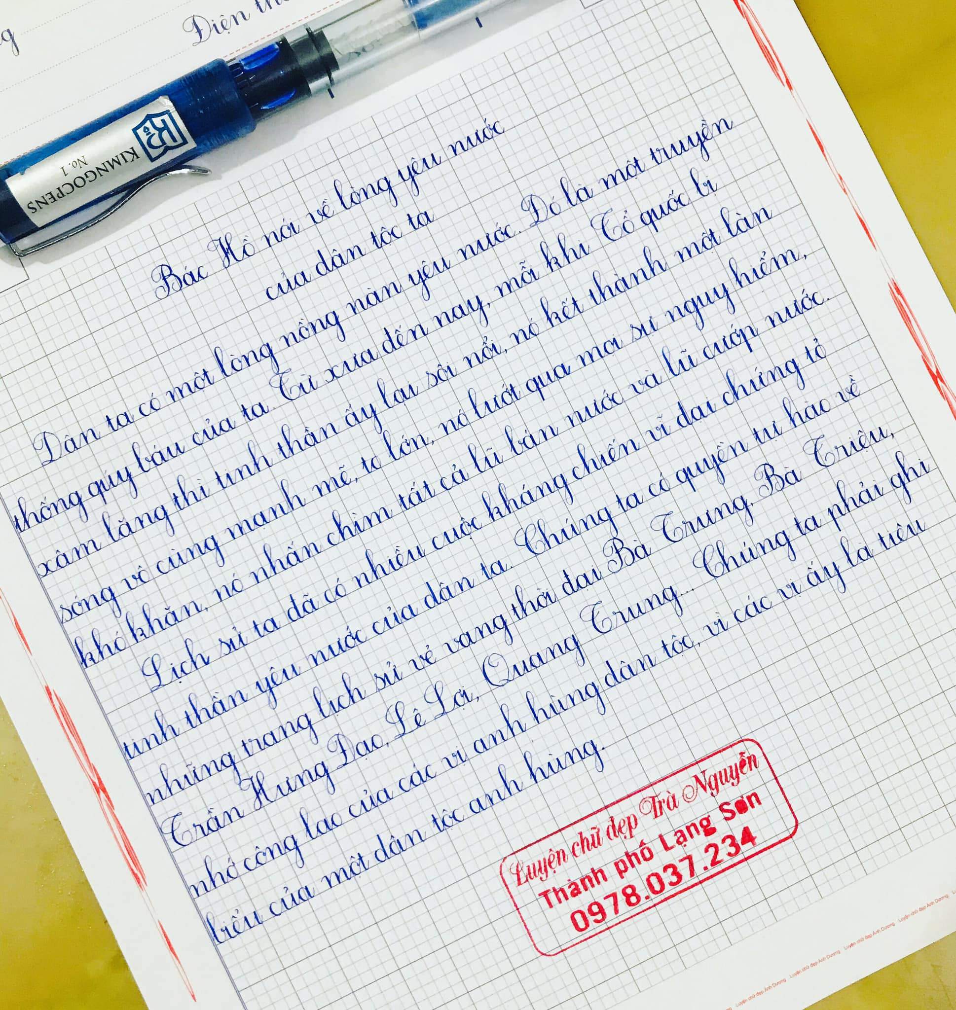 Lớp Luyện chữ đẹp Trà Nguyễn - Tam Thanh