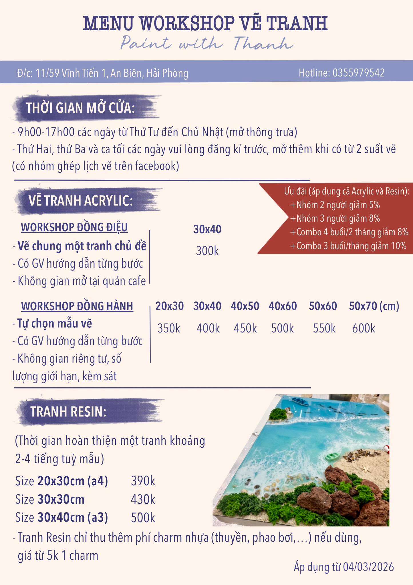 Lớp Paint with Thanh - Lê Chân