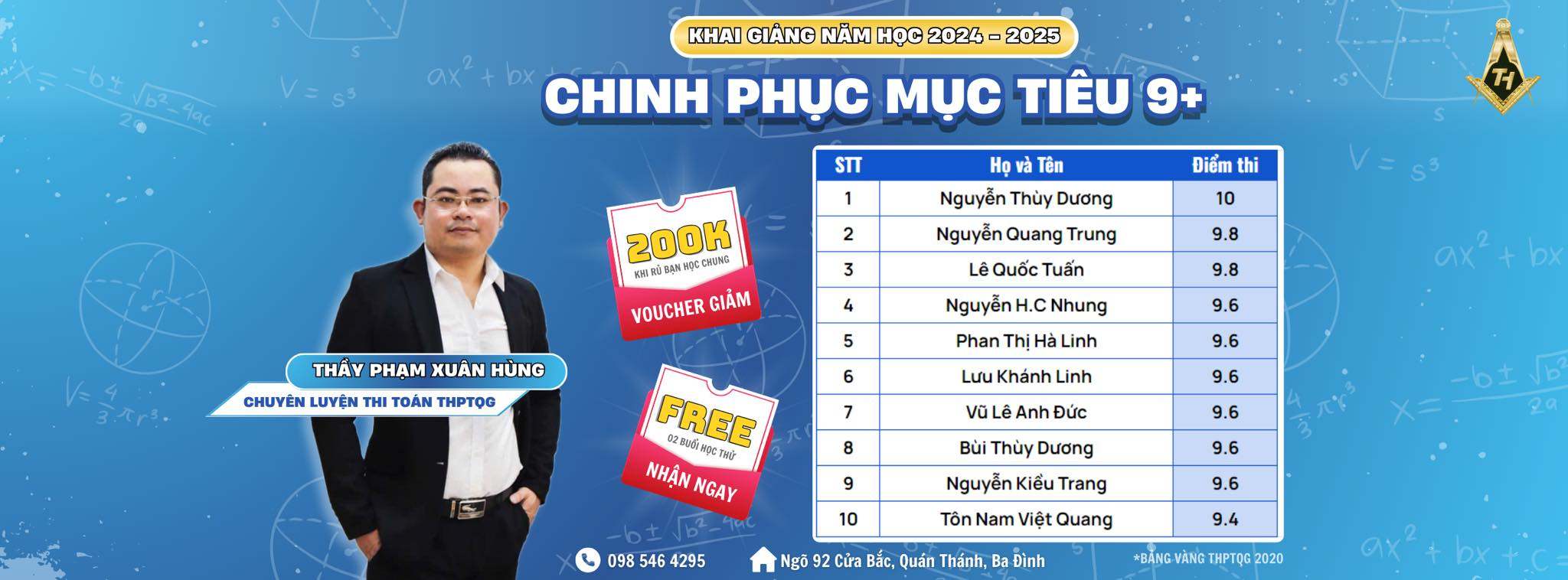 Lớp Toán Thầy Hùng - Quán Thánh