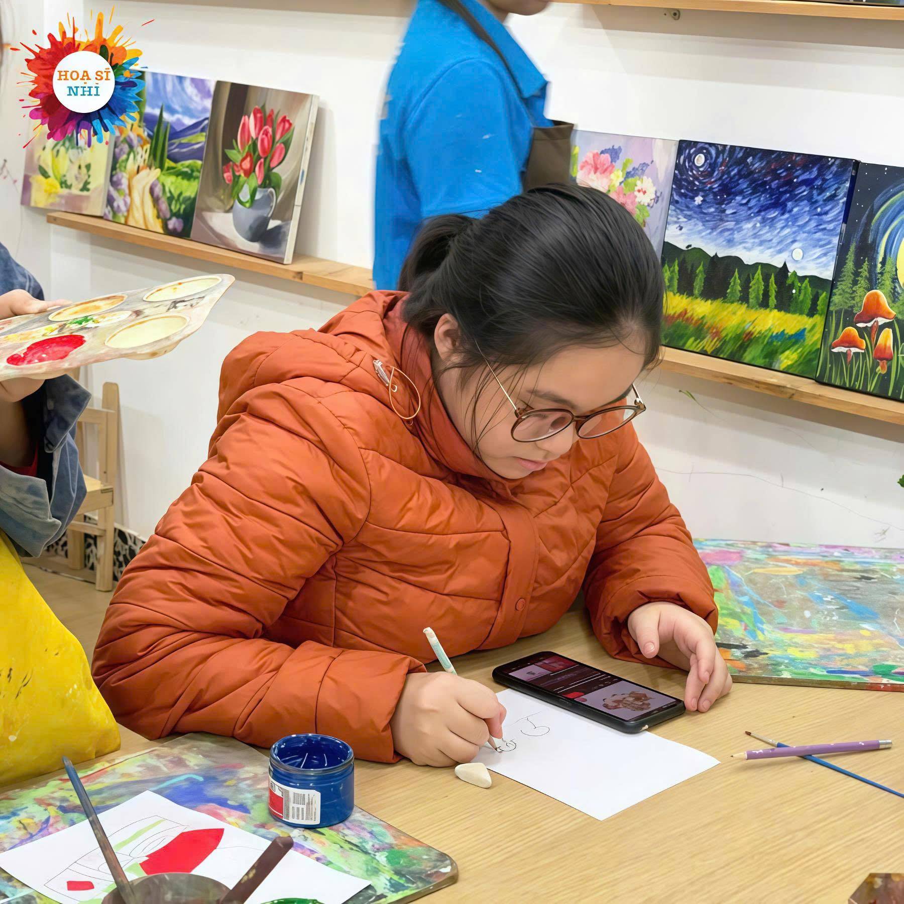 Lớp vẽ Họa Sĩ Nhí - Cs1 Phạm Hùng