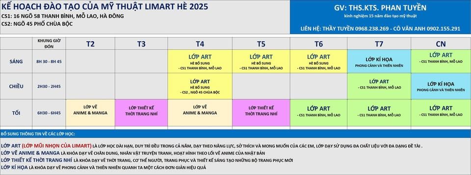 Lớp Vẽ Thầy Tuyền - Cs2 Trung Liệt