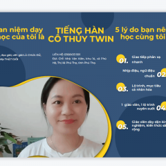 Tiếng Hàn Cô Thuỷ Twin - Phú Thọ