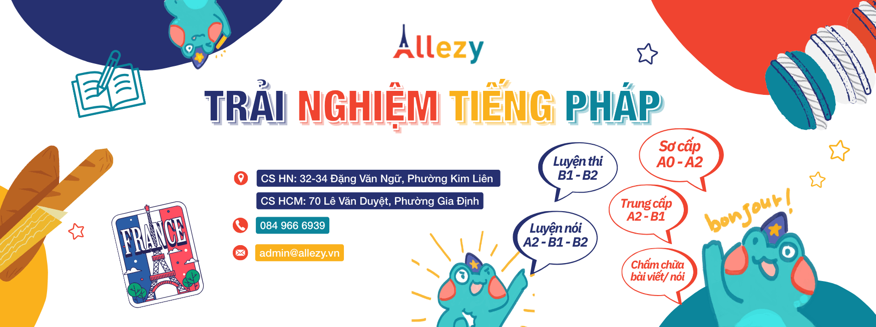 Trung tâm Allezy - Trải Nghiệm Tiếng Pháp - Kim Liên