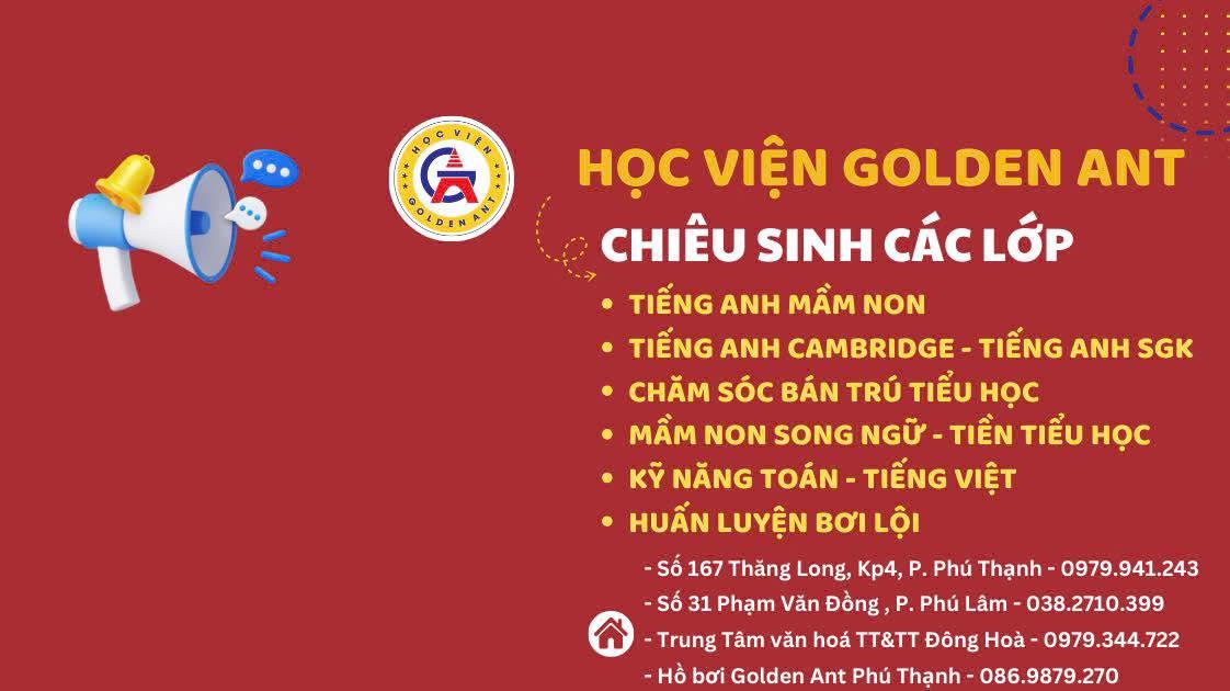 Trung tâm Anh Ngữ Golden Ant - Tuy Hòa