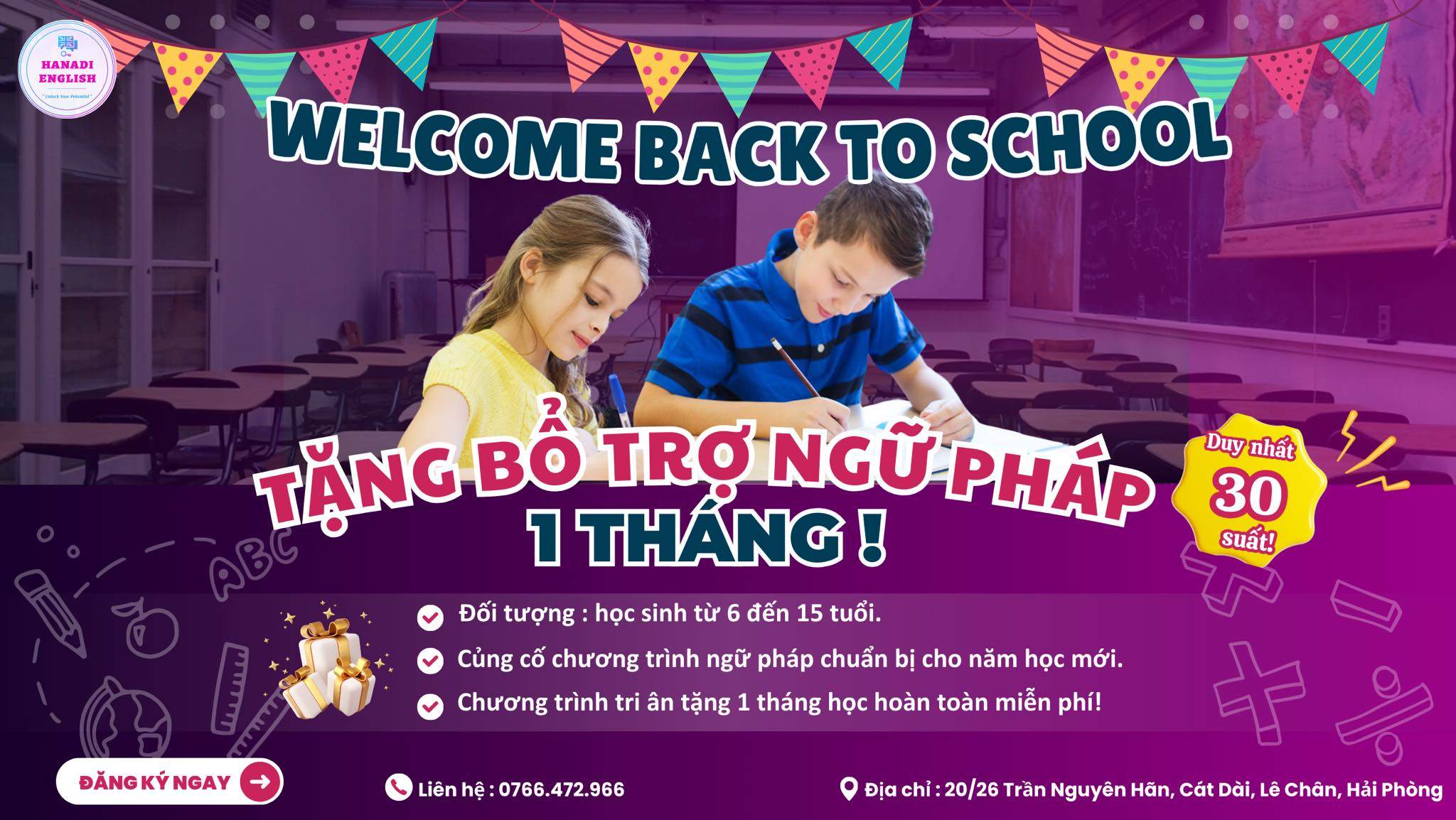 Trung tâm Anh Ngữ Quốc tế Hanadi English - Lê Chân