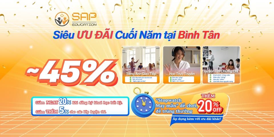 Trung tâm Anh Ngữ SAP - Phường Bình Trị Đông B