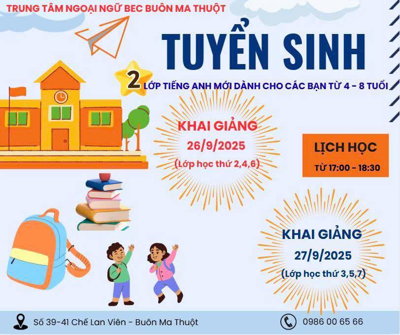 Trung tâm BEC-Boarding English Center - Buôn Ma Thuật