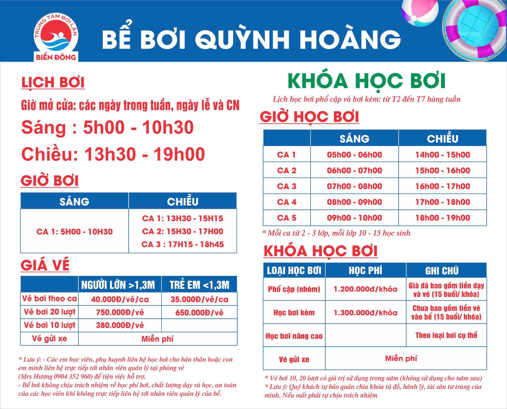 Trung tâm bơi lặn Biển Đông - Quỳnh Hoàng