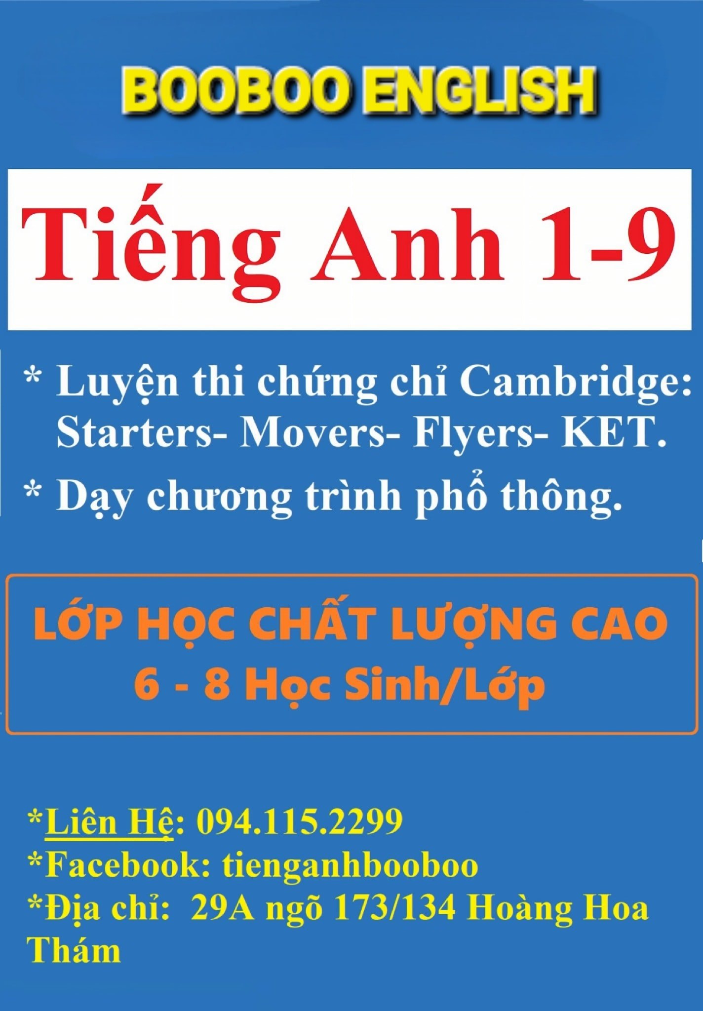 Trung tâm BooBoo English - Ba Đình