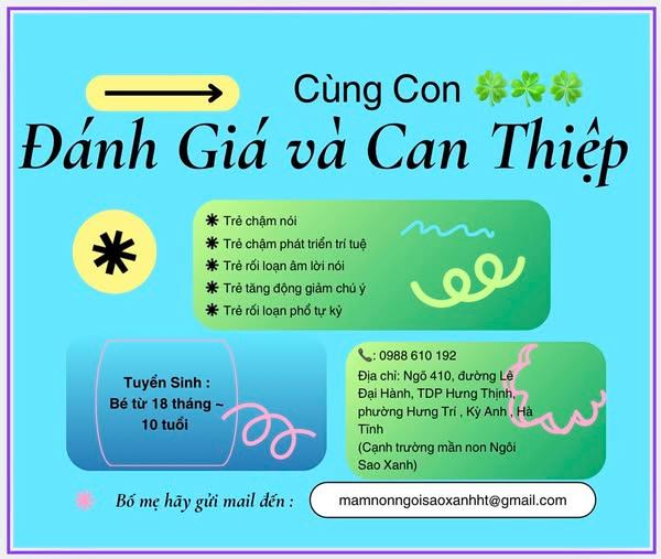 Trung tâm Can Thiệp Trẻ Đặc Biệt Ngôi Sao Xanh - Hà Tĩnh