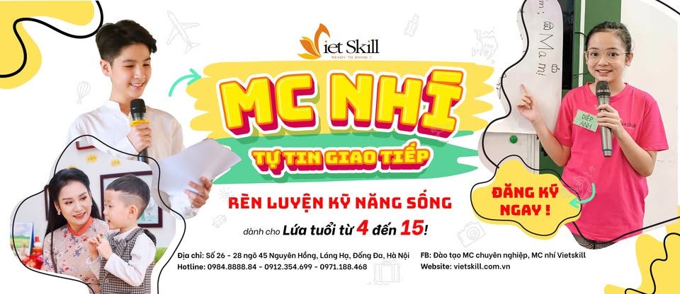 Trung tâm đào tạo MC chuyên nghiệp, MC nhí Vietskill - Ecopark