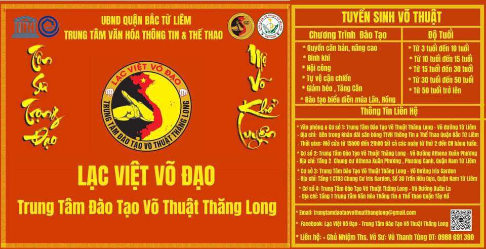 Trung tâm Đào Tạo Võ Thuật Thăng Long - Phúc Diễn