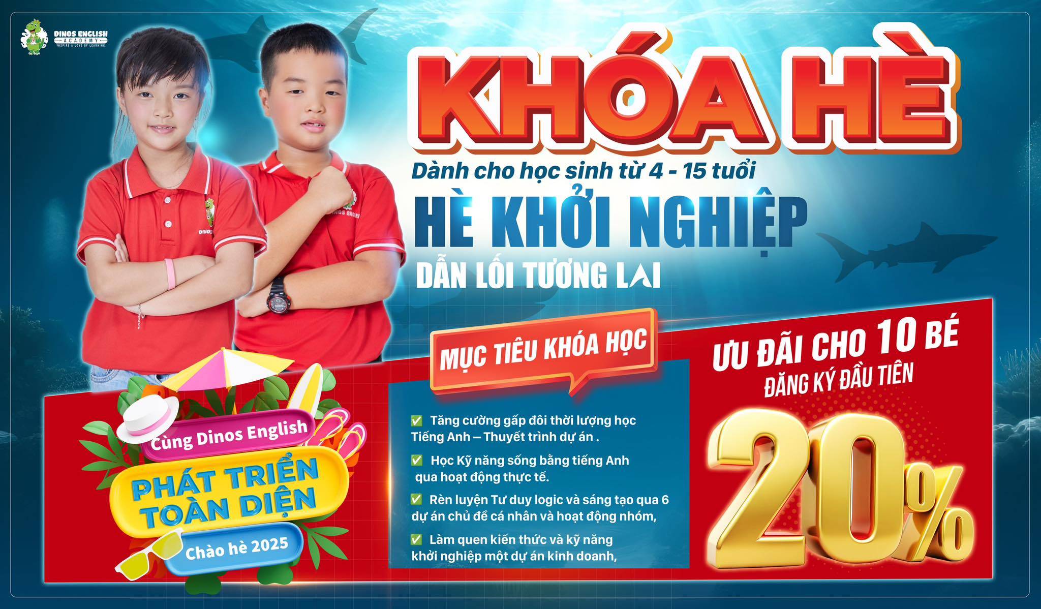 Trung tâm Dinos English Academy - Học Tiếng Anh Vui Nhộn Sáng Tạo - Cơ sở 2