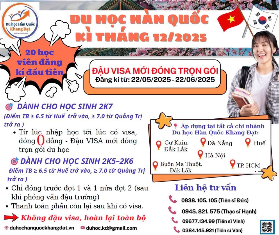 Trung tâm Du học Hàn Quốc - Khang Đạt - Cư Kuin