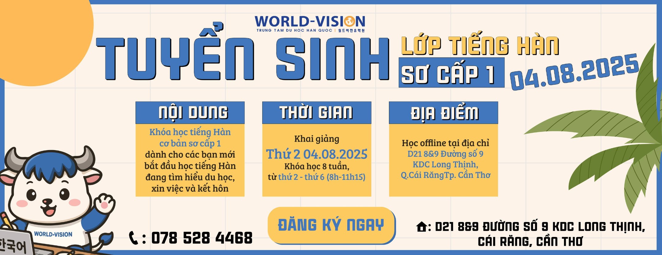 Trung tâm Hàn Ngữ & Du Học Hàn Quốc World Vision - Cơ sở 2