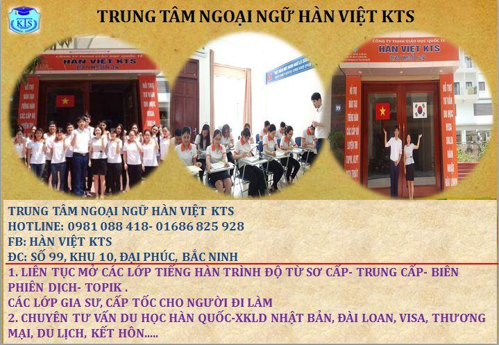 Trung tâm Hàn Việt KTS - Bắc Ninh