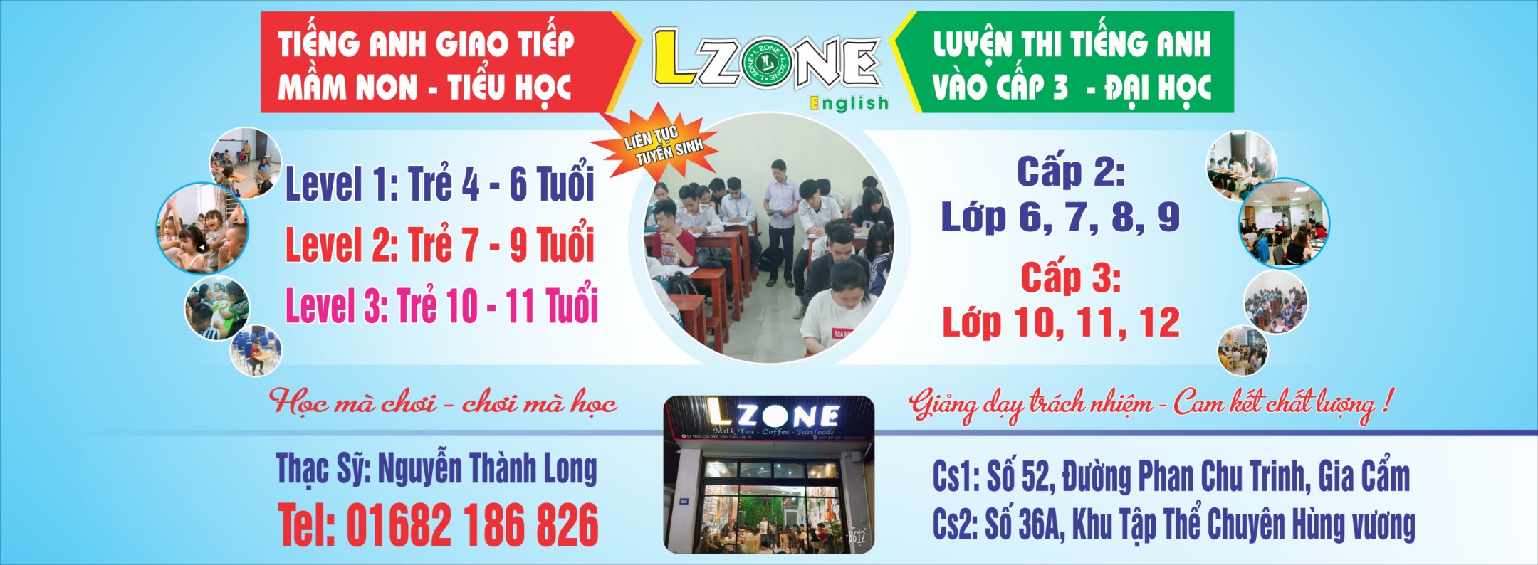 Lớp Học Tiếng Anh Thầy Nguyễn Thành Long - Lzone English - Gia Cẩm