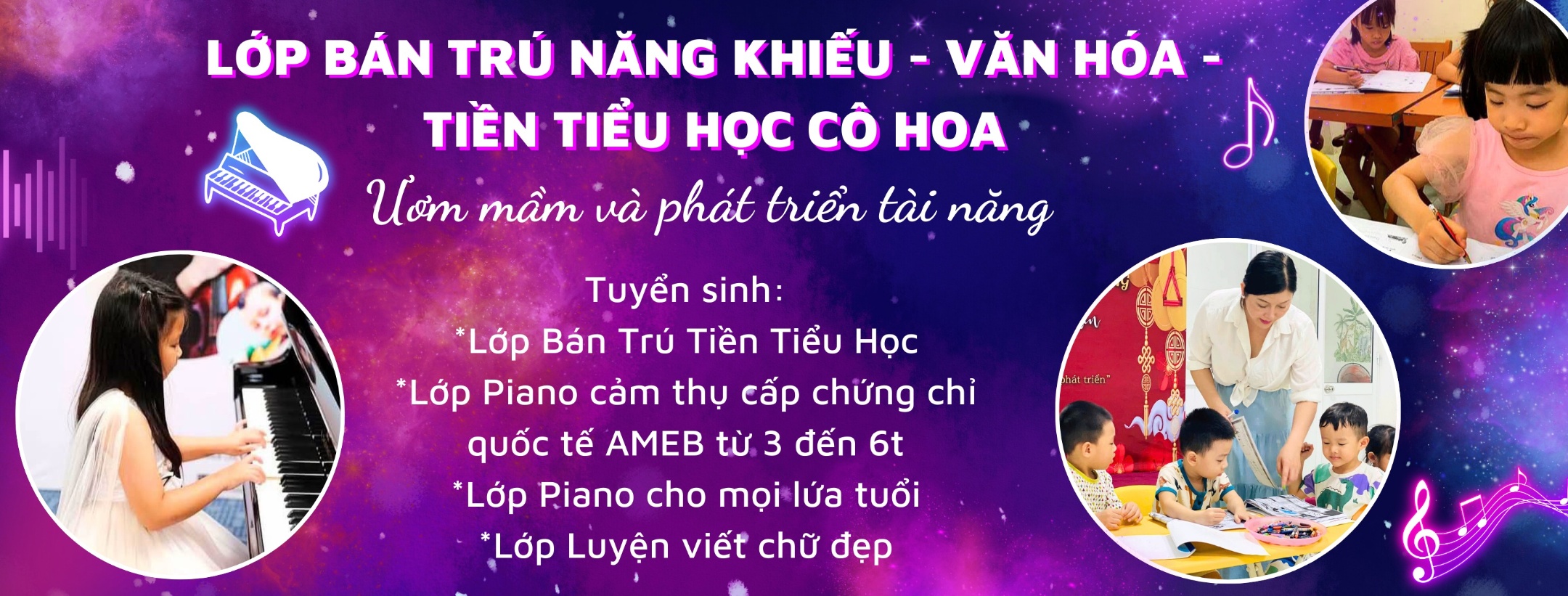 Trung Tâm Năng Khiếu - Luyện Viết Chữ Đẹp - Bán Trú Tiền Tiểu Học Cô Hoa - Hồ Tùng Mậu