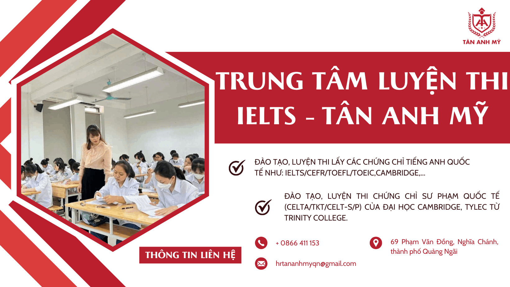 Trung tâm Ngoại Ngữ Tân Anh Mỹ - Quãng Ngãi